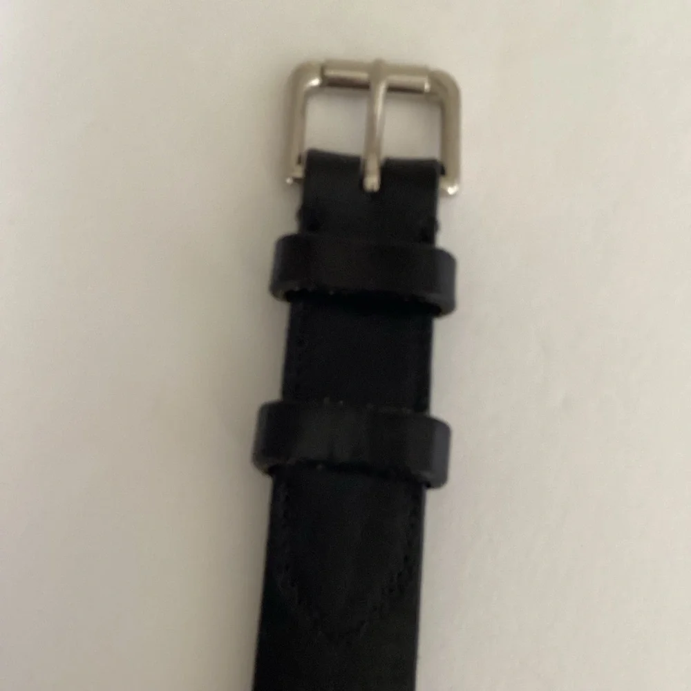 Polo Ralph Lauren Belt Mens 36/90 Black Italian Saddle Leather - Picture 8 of 15